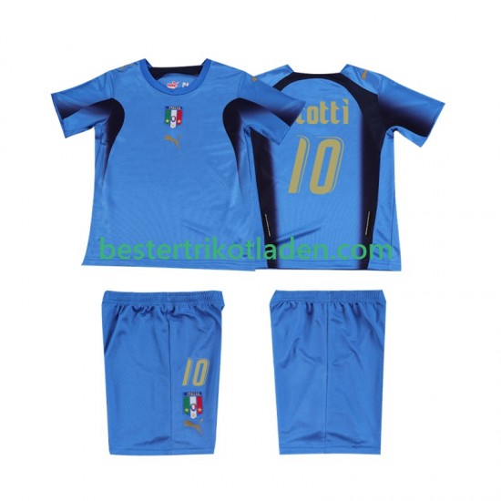 Fußballtrikot Italien TOTTI 10 Retro Heim Trikot Home 2006 Kurzarm für Kinder