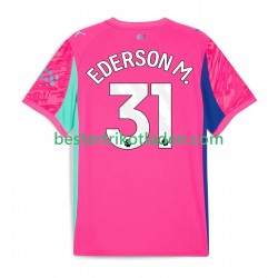 Fußballtrikot Manchester City Ederson Moraes 31 Torwart Auswärts Trikot Away 2025-2026 Kurzarm für Herren