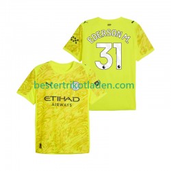 Fußballtrikot Manchester City Ederson Moraes 31 Torwart Ausweich Trikot 3rd 2025-2026 Kurzarm für Herren