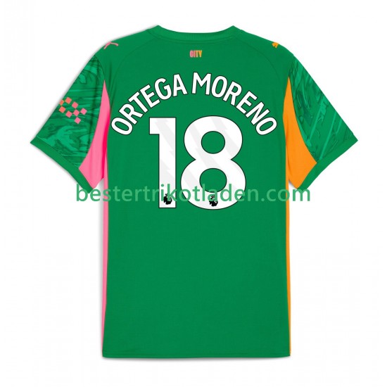 Fußballtrikot Manchester City ORTEGA MORENO 18 Torwart Heim Trikot Home 2025-2026 Kurzarm für Herren