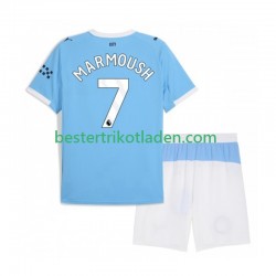 Fußballtrikot Manchester City Omar Marmoush 7 Heim Trikot Home 2025-2026 Kurzarm für Kinder