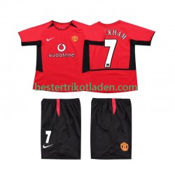 Fußballtrikot Manchester United BECKHAM 7 2002 Retro Heim Trikot Home 2004 Kurzarm für Kinder