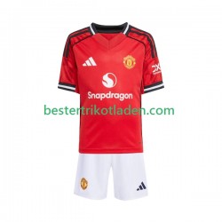 Fußballtrikot Manchester United Heim Trikot Home 2025-2026 Kurzarm für Kinder