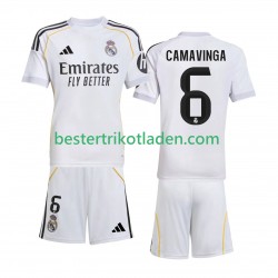 Fußballtrikot Real Madrid Camavinga 6 Heim Trikot Home 2025-2026 Kurzarm für Kinder