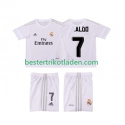 Fußballtrikot Real Madrid Cristiano Ronaldo 7 2015 2016 Retro Heim Trikot Home Kurzarm für Kinder