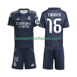 Fußballtrikot Real Madrid Endrick 16 Auswärts Trikot Away 2025-2026 Kurzarm für Kinder