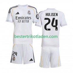 Fußballtrikot Real Madrid Huijsen 24 Heim Trikot Home 2025-2026 Kurzarm für Kinder