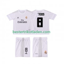 Fußballtrikot Real Madrid KROOS 8 2015 2016 Retro Heim Trikot Home Kurzarm für Kinder