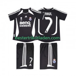 Fußballtrikot Real Madrid RAUL 7 2007 Retro Auswärts Trikot Away 2006 Kurzarm für Kinder
