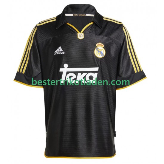Fußballtrikot Real Madrid -2000 Retro Auswärts Trikot Away 1999 Kurzarm für Herren