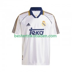 Fußballtrikot Real Madrid -2000 Retro Heim Trikot Home 1999 Kurzarm für Herren
