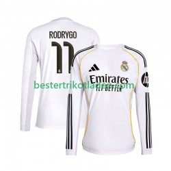Fußballtrikot Real Madrid Rodrygo 11 Heim Trikot Home 2025-2026 Langarm für Herren
