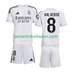 Fußballtrikot Real Madrid Valverde 8 Heim Trikot Home 2025-2026 Kurzarm für Kinder