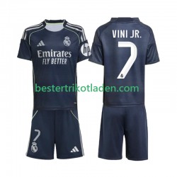 Fußballtrikot Real Madrid Vinicius Junior 7 Auswärts Trikot Away 2025-2026 Kurzarm für Kinder
