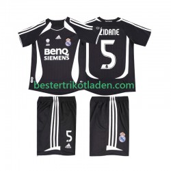 Fußballtrikot Real Madrid ZIDANE 5 2007 Retro Auswärts Trikot Away 2006 Kurzarm für Kinder
