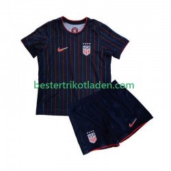 Fußballtrikot USA Auswärts Trikot Away 2025 Kurzarm für Kinder
