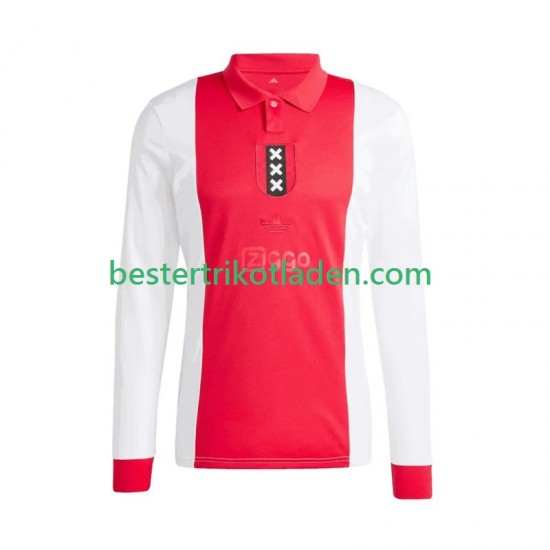 Fußballtrikot Ajax Amsterdam Anniversary Heim Trikot Home 2024-2025 Langarm für Herren