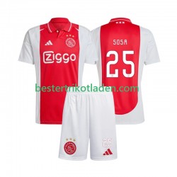 Fußballtrikot Ajax Amsterdam Wout Weghorst 25 Heim Trikot Home 2024-2025 Kurzarm für Kinder