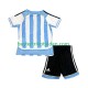 Fußballtrikot Argentinien Retro Heim Trikot Home 2006 Kurzarm für Kinder