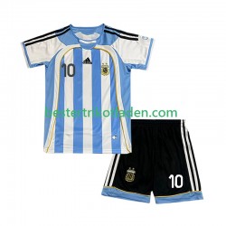 Fußballtrikot Argentinien Maradona 10 Retro Heim Trikot Home 2006 Kurzarm für Kinder