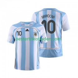 Fußballtrikot Argentinien Maradona 10 Retro Heim Trikot Home 2006 Kurzarm für Herren