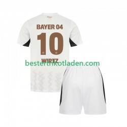 Fußballtrikot Bayer 04 Leverkusen Florian Wirtz 10 Auswärts Trikot Away 2024-2025 Kurzarm für Kinder