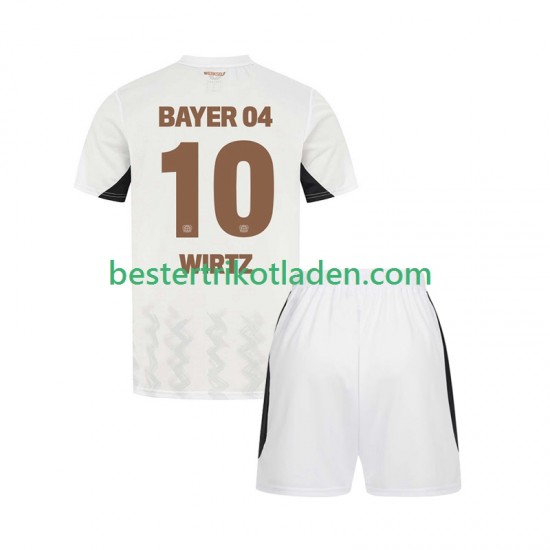 Fußballtrikot Bayer 04 Leverkusen Florian Wirtz 10 Auswärts Trikot Away 2024-2025 Kurzarm für Kinder