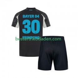 Fußballtrikot Bayer 04 Leverkusen Frimpong 30 Ausweich Trikot 3rd 2024-2025 Kurzarm für Kinder