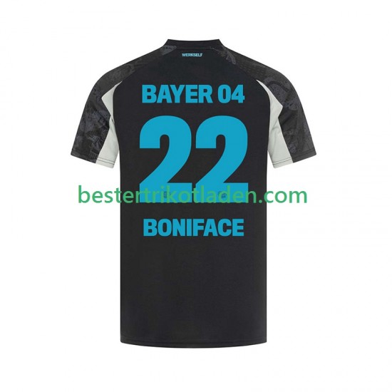 Fußballtrikot Bayer 04 Leverkusen Victor Boniface 22 Ausweich Trikot 3rd 2024-2025 Kurzarm für Herren