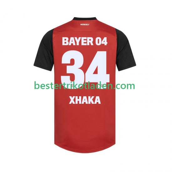 Fußballtrikot Bayer 04 Leverkusen XHAKA 34 Heim Trikot Home 2024-2025 Kurzarm für Herren