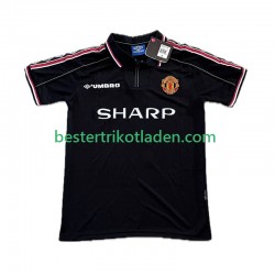 Fußballtrikot Manchester United Beckham 7 1998 Retro Ausweich Trikot 3rd 1999 Kurzarm für Herren