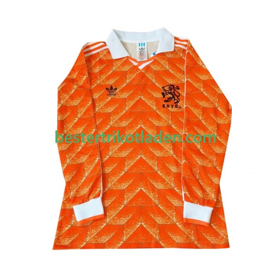 Fußballtrikot Niederlande 1998 Retro Heim Trikot Home Langarm für Herren
