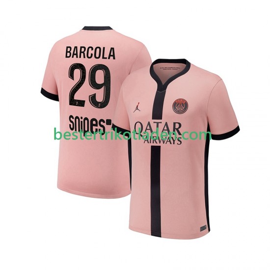Fußballtrikot Paris Saint-Germain Bradley Barcola 29 Ausweich Trikot 3rd 2024-2025 Kurzarm für Herren