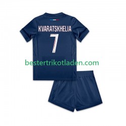 Fußballtrikot Paris Saint-Germain Khvicha Kvaratskhelia 7 Heim Trikot Home 2024-2025 Kurzarm für Kinder