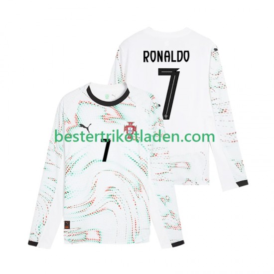 Fußballtrikot Portugal Cristiano Ronaldo 7 Auswärts Trikot Away 2025 Langarm für Herren