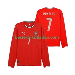 Fußballtrikot Portugal Cristiano Ronaldo 7 Heim Trikot Home 2025 Langarm für Herren