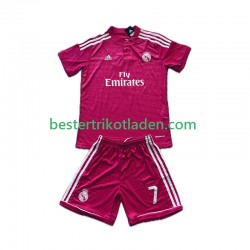 Fußballtrikot Real Madrid Cristiano Ronaldo 7 2014 2015 Retro Auswärts Trikot Away Kurzarm für Kinder