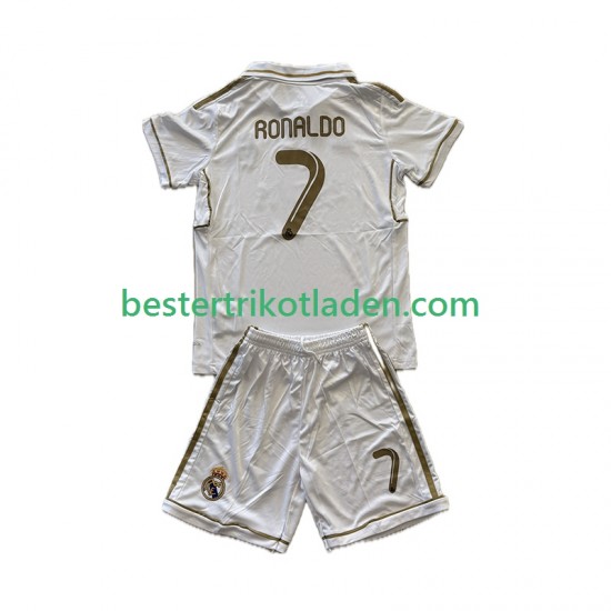 Fußballtrikot Real Madrid Cristiano Ronaldo 7 2012 Retro Heim Trikot Home 2011 Kurzarm für Kinder