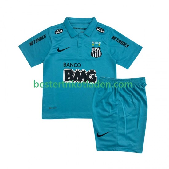Fußballtrikot Santos 2012 Retro Ausweich Trikot 3rd 2011 Kurzarm für Kinder