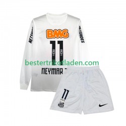 Fußballtrikot Santos Neymar JR 11 2012 Retro Heim Trikot Home 2011 Langarm für Kinder