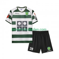 Fußballtrikot Sporting CP Cristiano Ronaldo 28 2001 2003 Retro Heim Trikot Home Kurzarm für Kinder