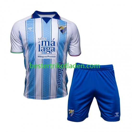 Fußballtrikot Málaga CF Heim Trikot Home 2026-2027 Kurzarm für Kinder