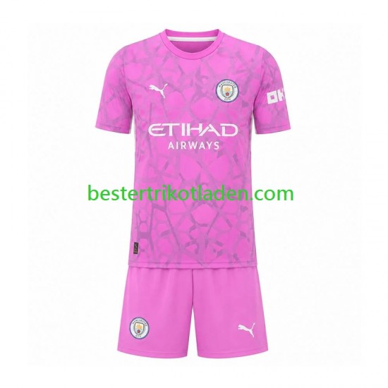Fußballtrikot Manchester City Torwart Auswärts Trikot Away 2026-2027 Kurzarm für Kinder