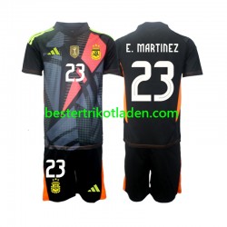 Fußballtrikot Argentinien Emiliano Martinez 23 Torwart Heim Trikot Home 2024 Kurzarm für Kinder