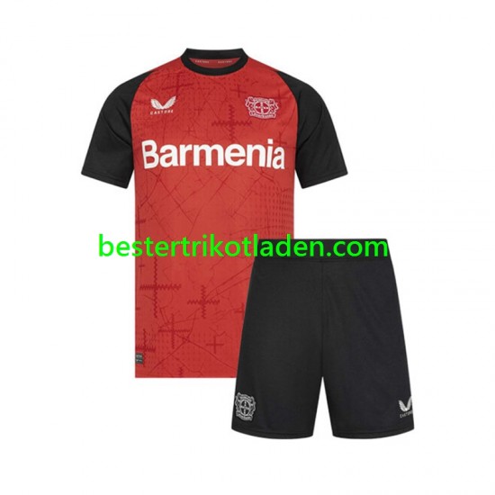 Fußballtrikot Bayer 04 Leverkusen Heim Trikot Home 2024-2025 Kurzarm für Kinder