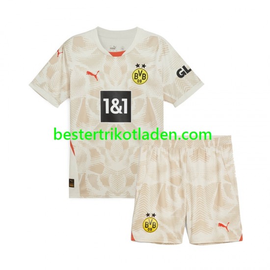 Fußballtrikot Borussia Dortmund Torwart Auswärts Trikot Away 2024-2025 Kurzarm für Kinder