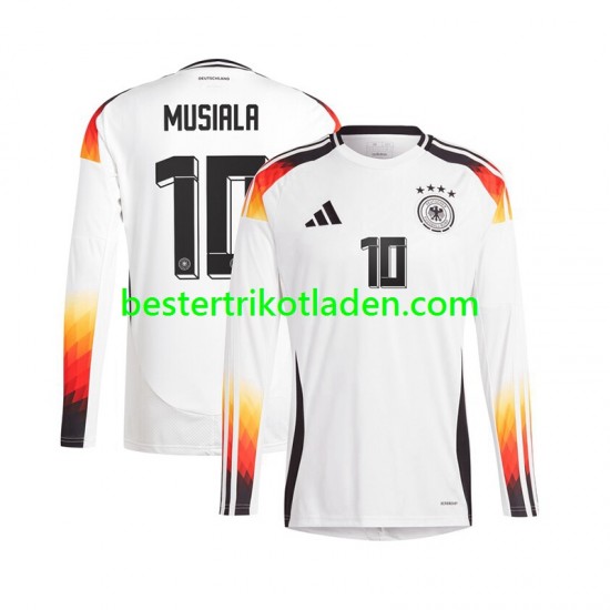 Fußballtrikot Deutschland Jamal Musiala 10 Heim Trikot Home Euro 2024 Langarm für Herren