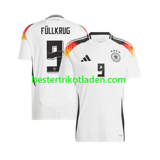 Fußballtrikot Deutschland Niclas Fullkrug 9 Heim Trikot Home Euro 2024 Kurzarm für Herren