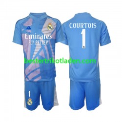 Fußballtrikot Real Madrid Thibaut Courtois 1 Torwart Heim Trikot Home 2024-2025 Kurzarm für Kinder