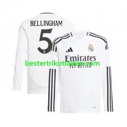 Fußballtrikot Real Madrid Jude Bellingham 5 Heim Trikot Home 2024-2025 Langarm für Herren